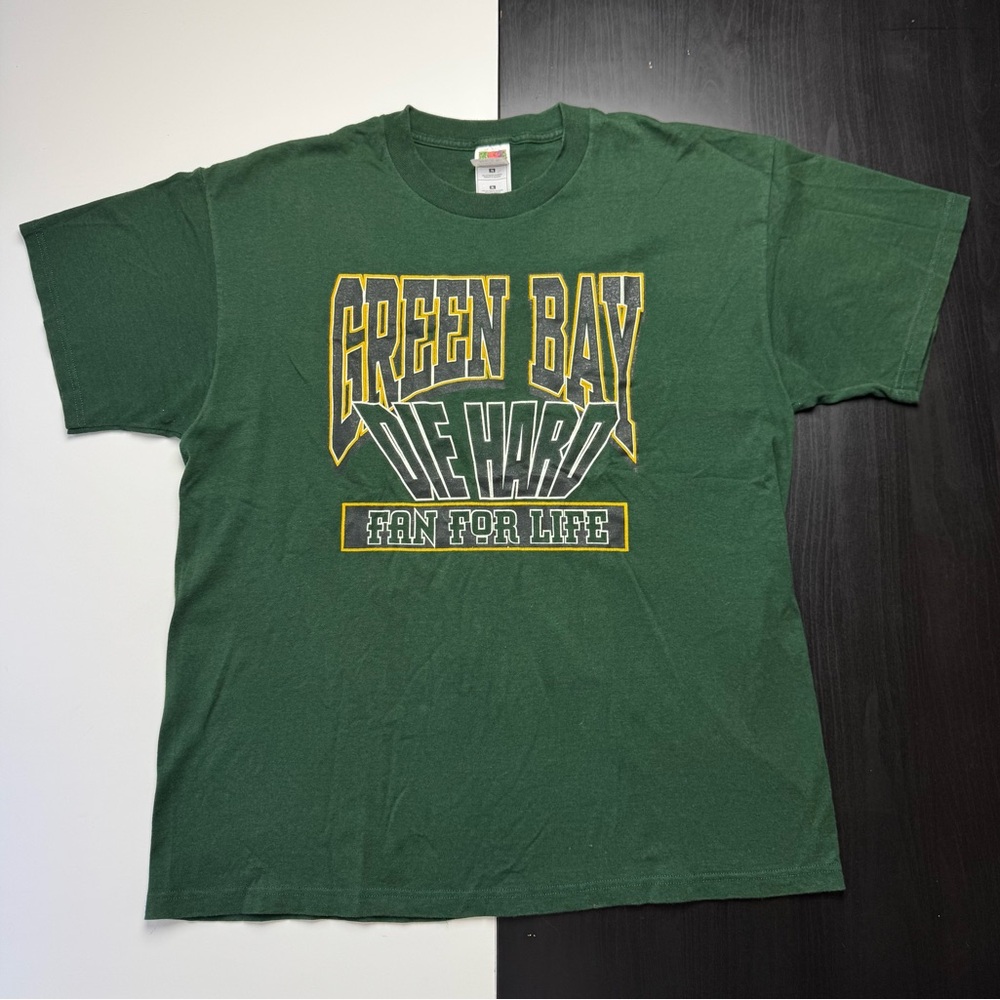 Green Bay Packers 2000’s die hard fan Green T-Shirt size XL